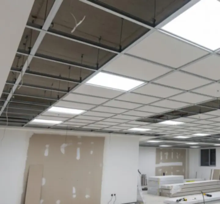 Sufit podwieszany z oświetleniem LED