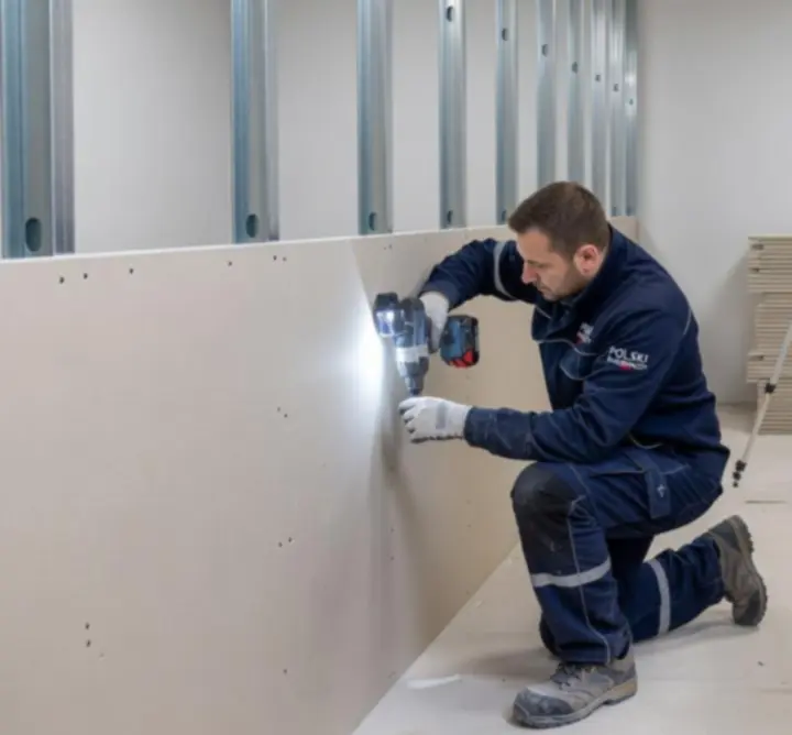 Zespół remontowy przy pracy z narzędziami